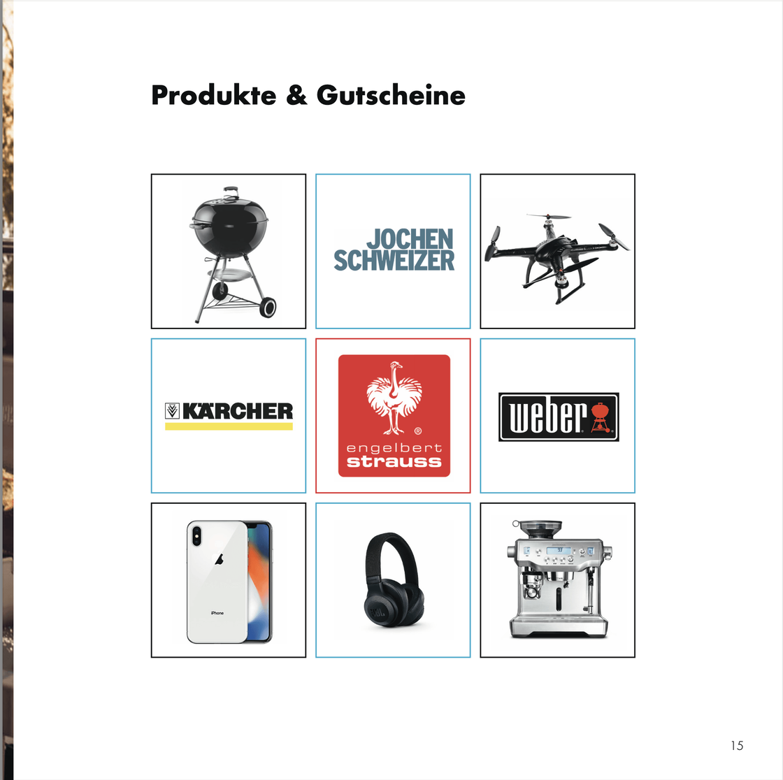 Broschüre: Produkte und Gutscheine