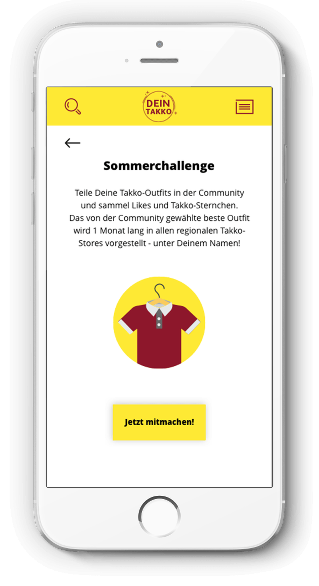 Sommerchallenge-Karte mit Jetzt-mitmachen-Button