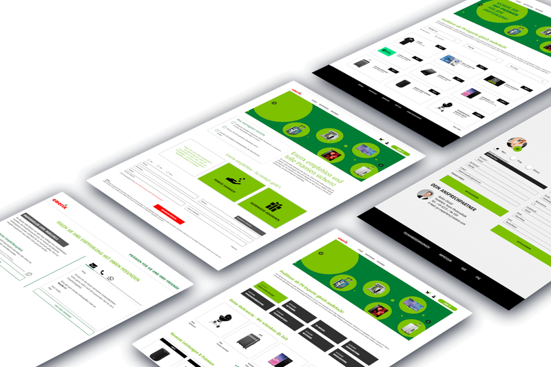 Mockup eines Empfehlungsprogramms