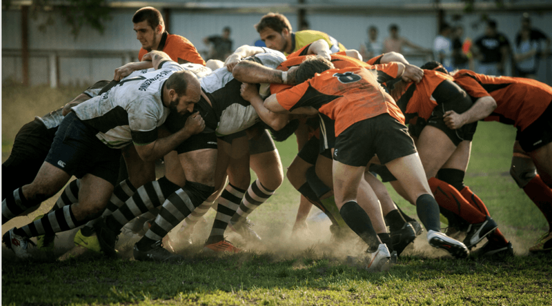 Rugby-Scrum