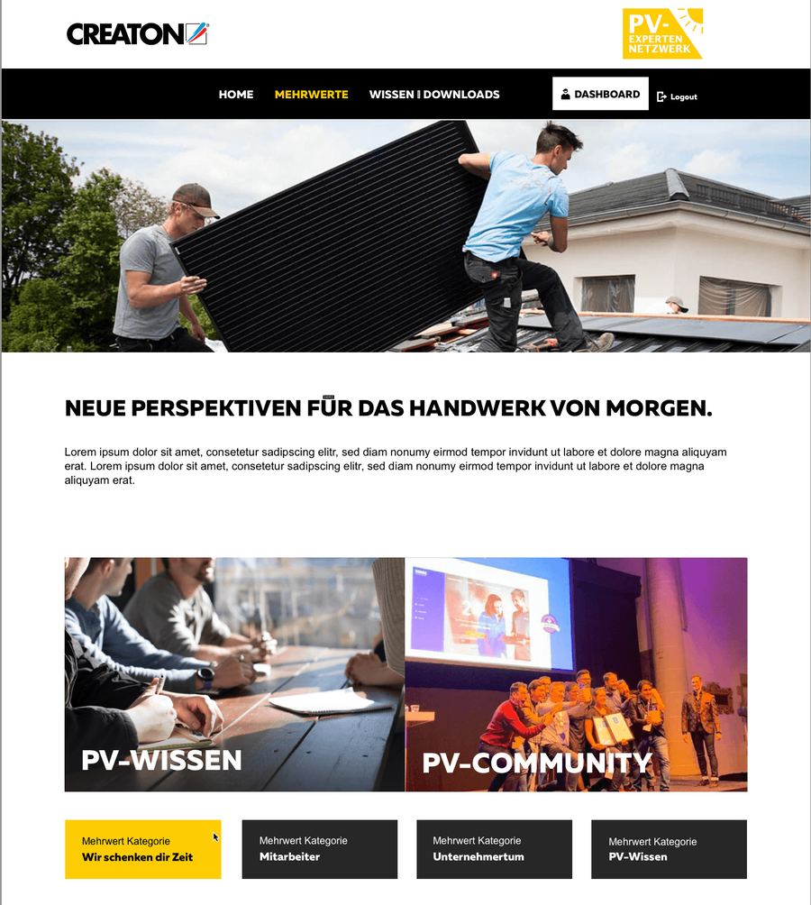 Community-Portal des PV-Experten Netzwerks