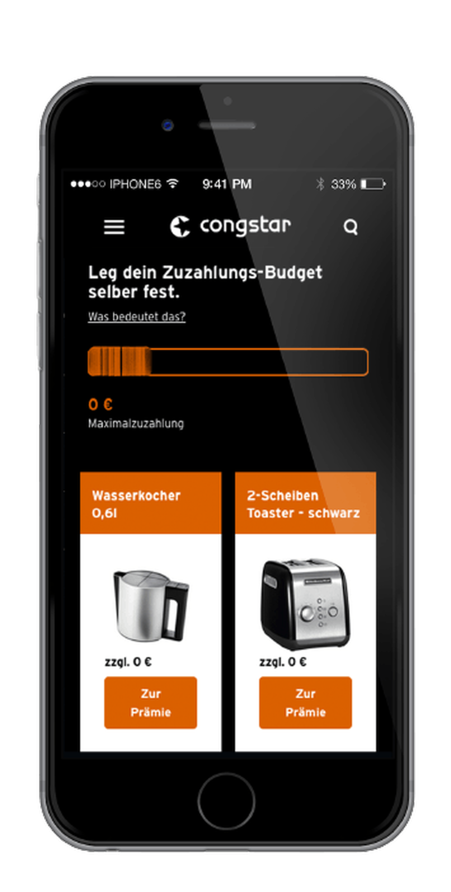 Screens des congstar Freunde-werben-Freunde-Programms
