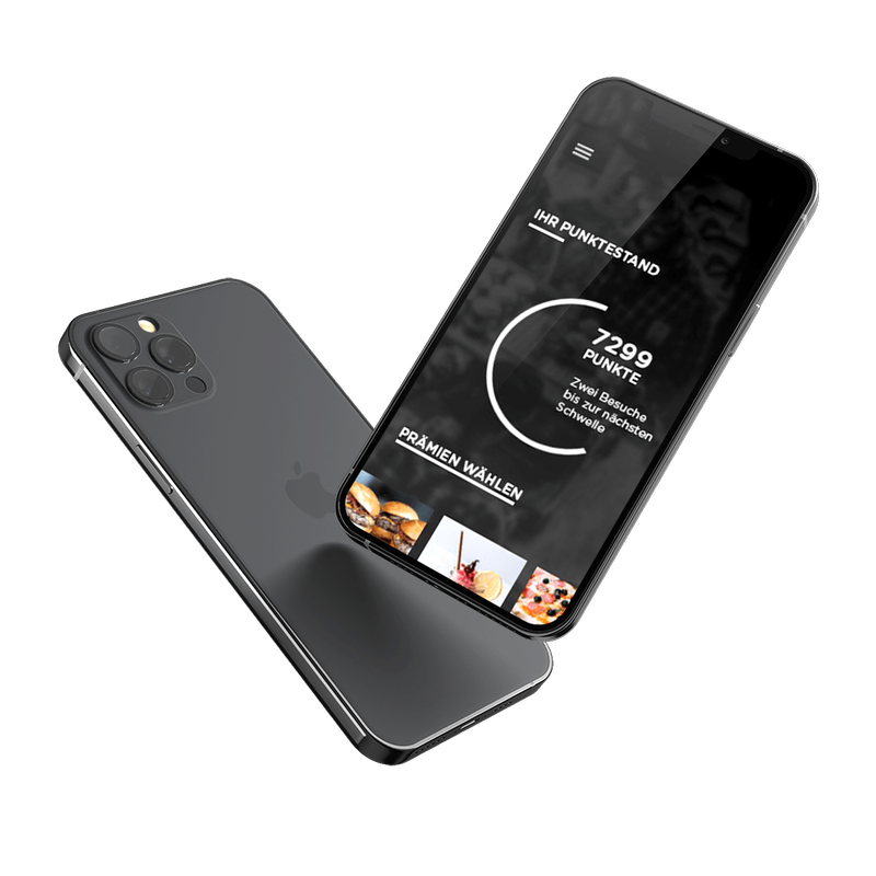 Punkte-App auf dem Smartphone mit Fortschrittskreis und Punkteanzeige