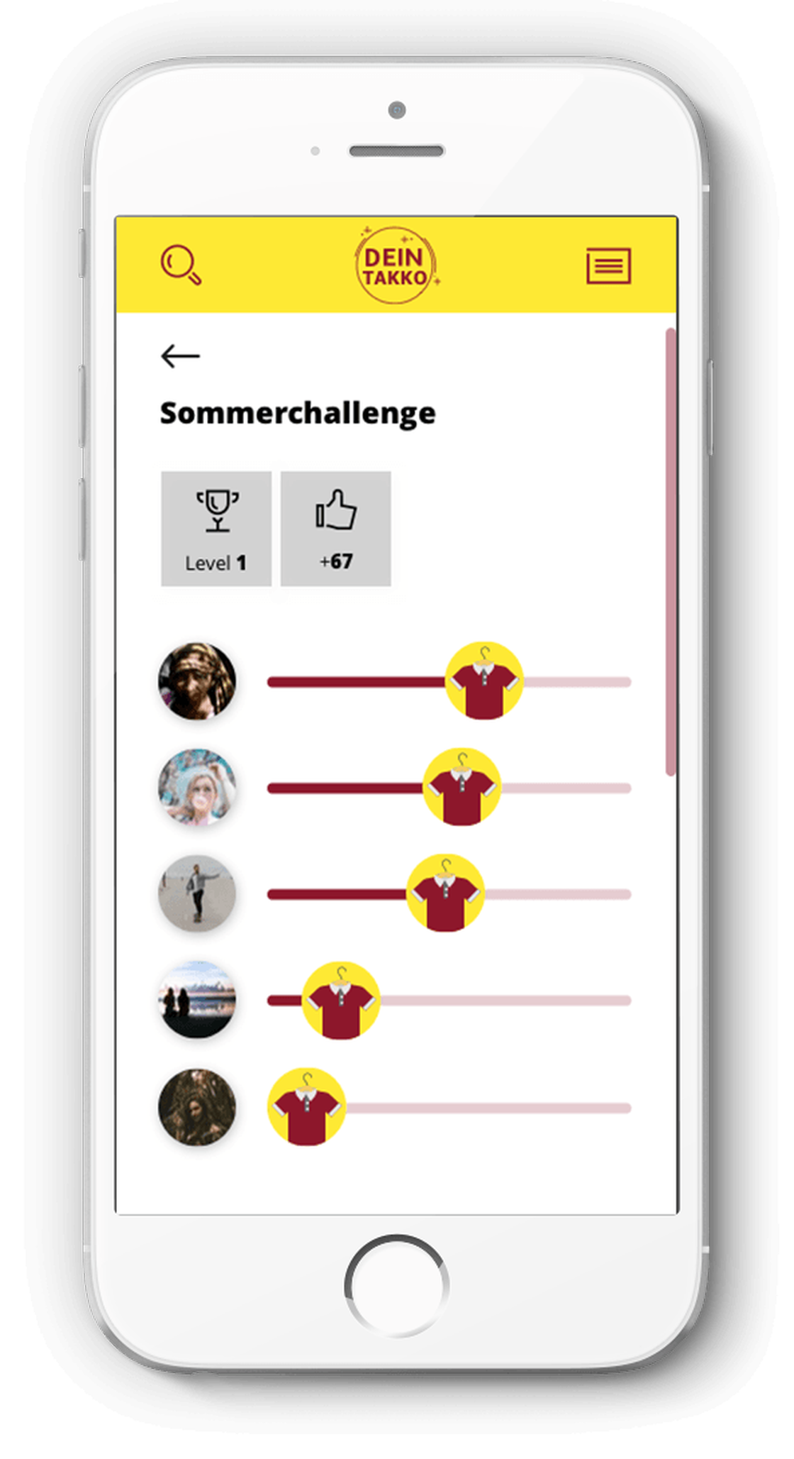 Sommerchallenge mit Teilnehmer-Leaderboard