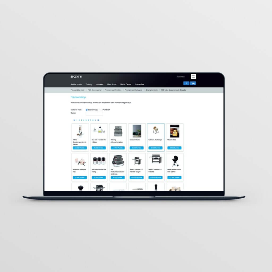 Sony Insider-Points-Plattform