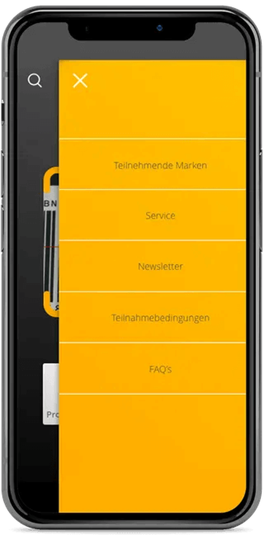 Screen aus dem Prototyp der Continental Loyalty-App
