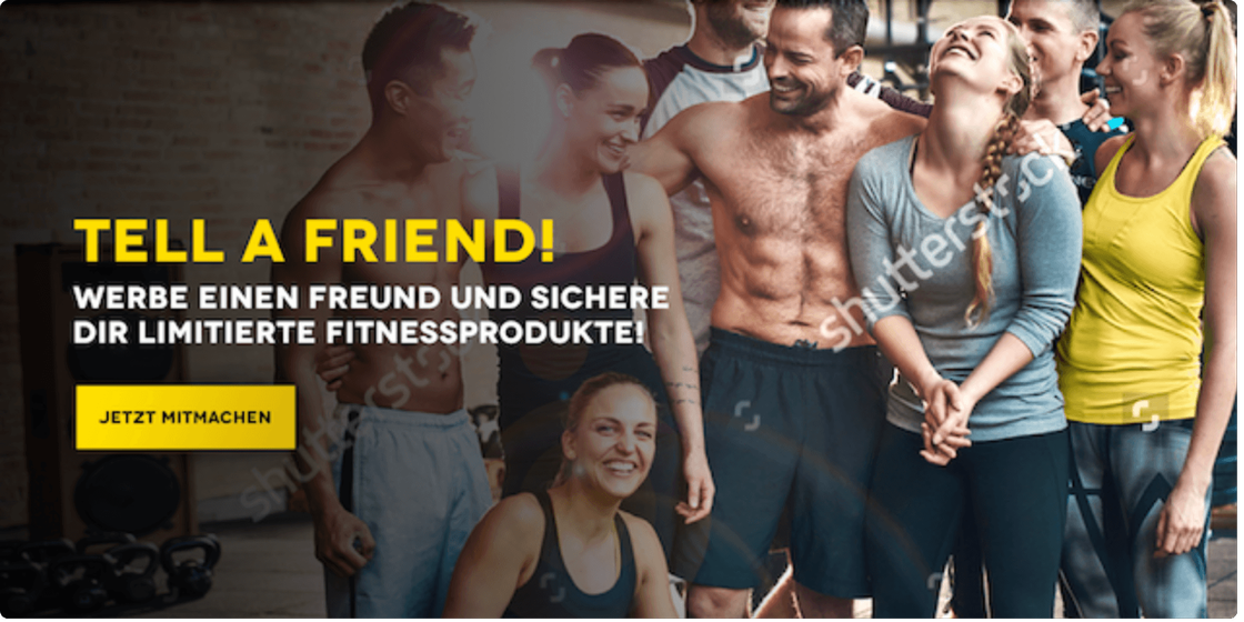 Freunde werben: Gratis limitierte Fitnessprodukte sichern – jetzt im Fitnessstudio mitmachen