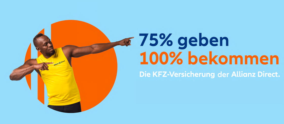 Allianz Direct Kfz-Versicherung: 75 % geben, 100 % bekommen