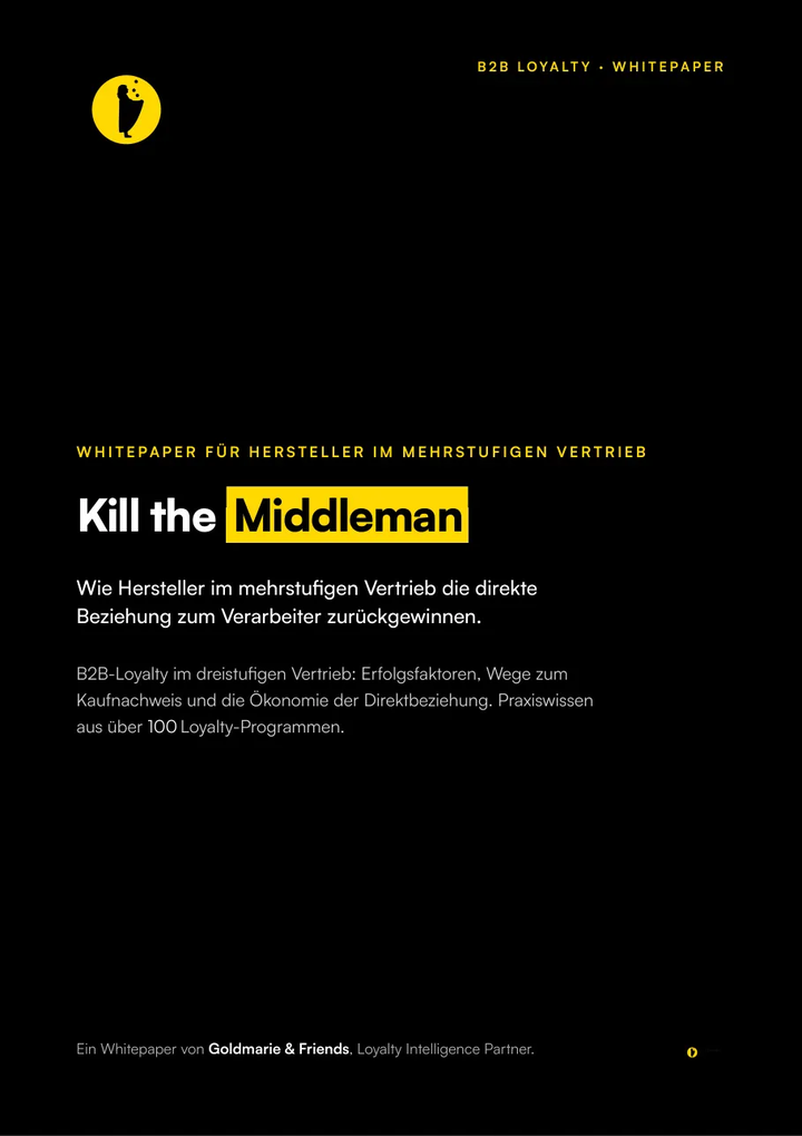Cover: Kill the Middleman. Ein Whitepaper von Goldmarie & Friends