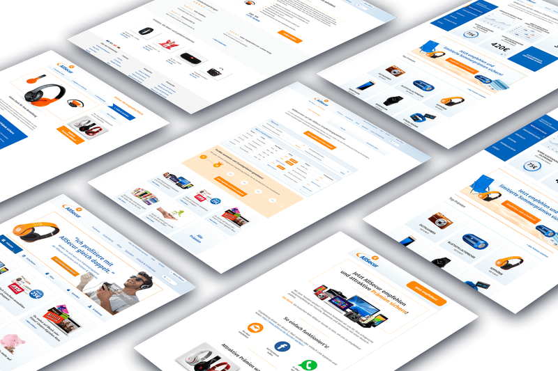 Onlineshop UI-Mockup