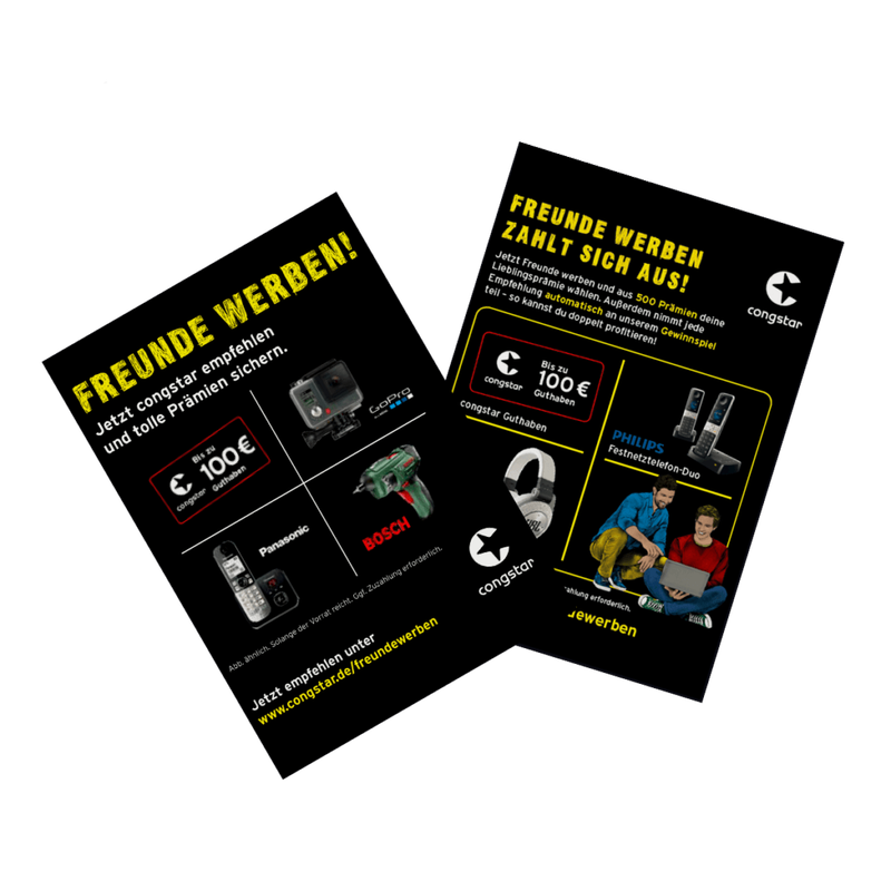 Flyer für das congstar Programm