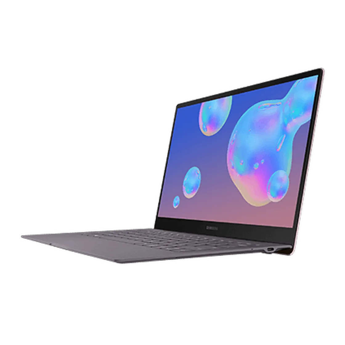 Schlanker grauer Laptop
