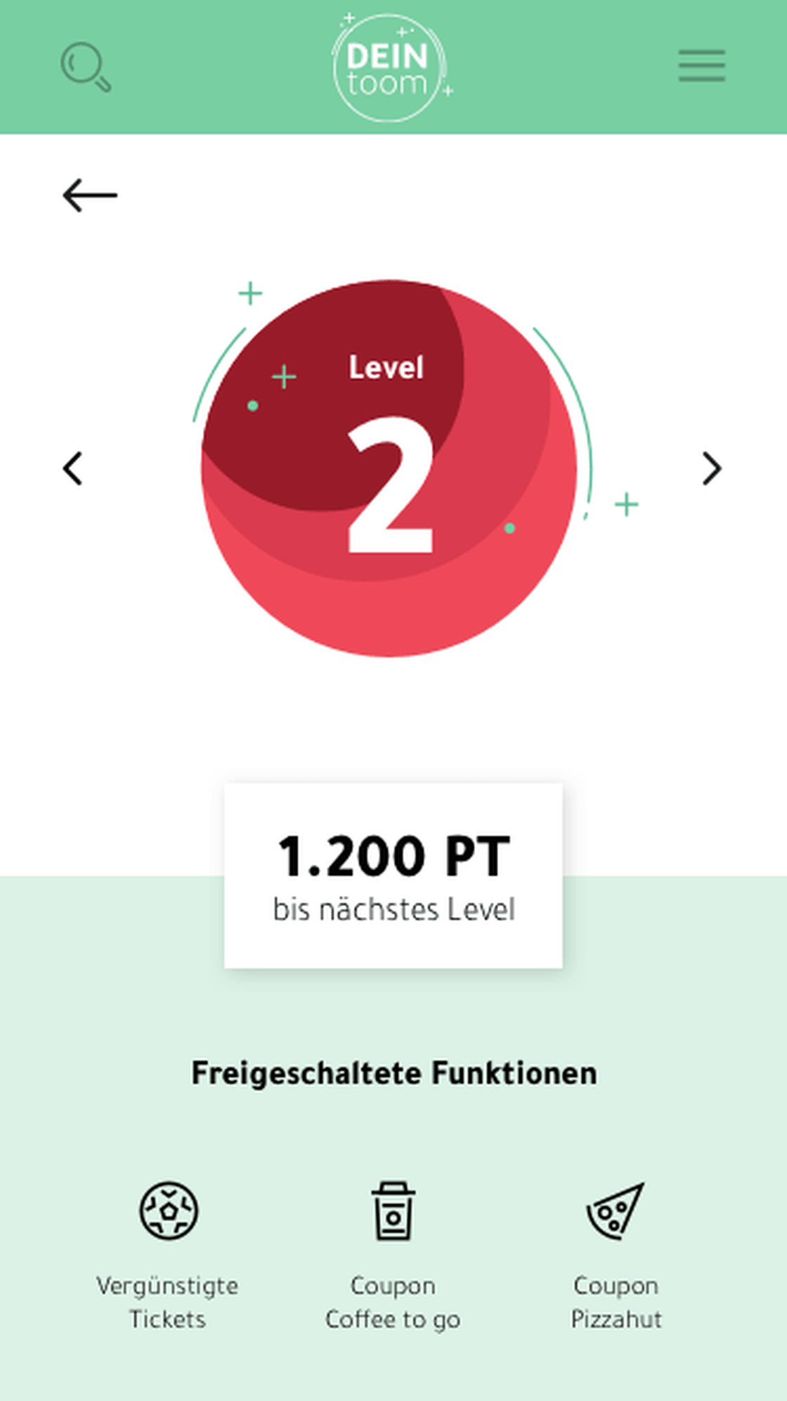 Level-2-Abzeichen mit Gutscheinen