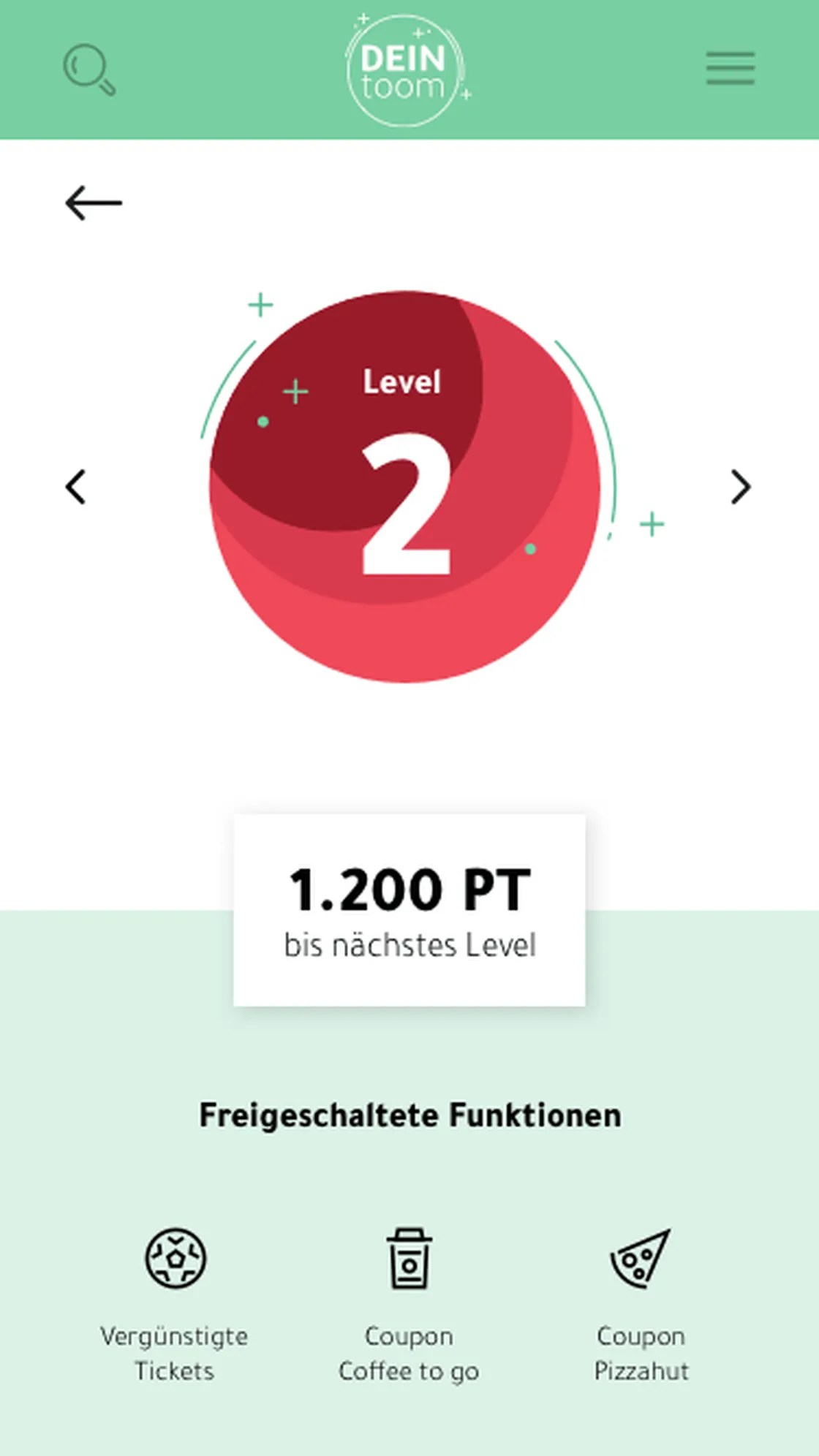 Level-2-Abzeichen mit Gutscheinen