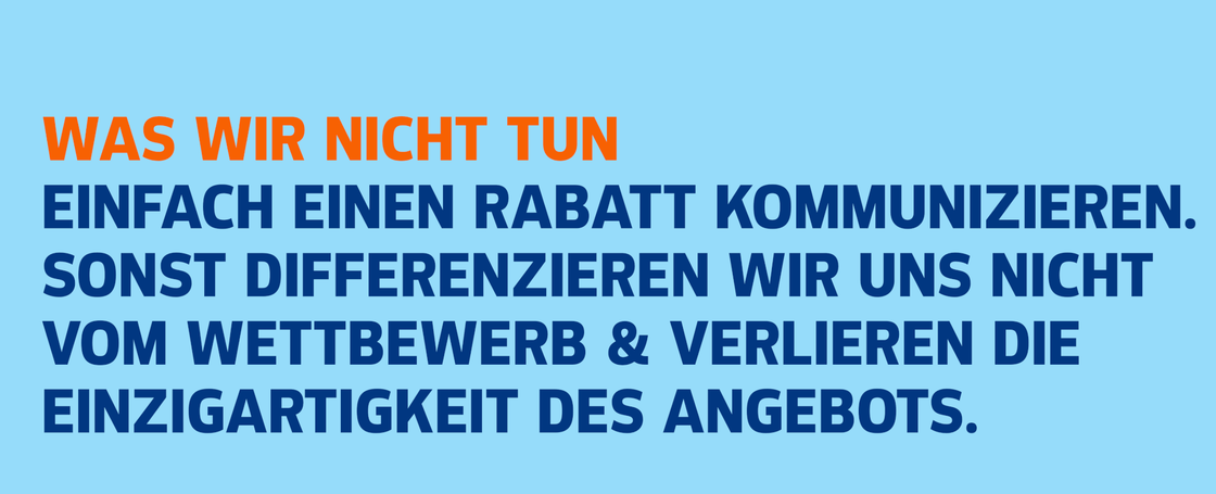 Markenleitlinie: keine Rabatte kommunizieren