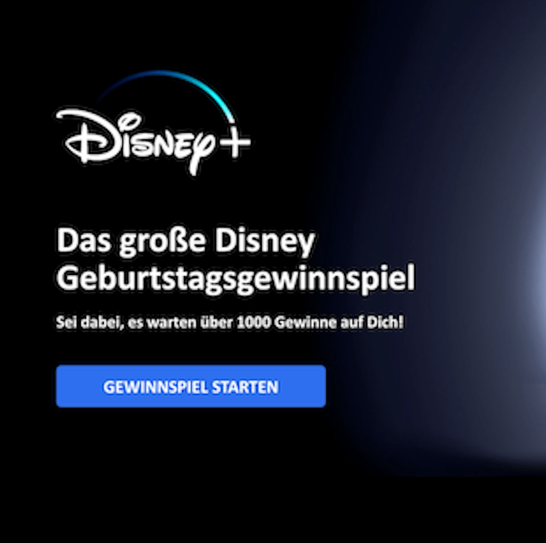 Disney+ Geburtstags-Gewinnspiel: Über 1.000 Preise – Jetzt teilnehmen