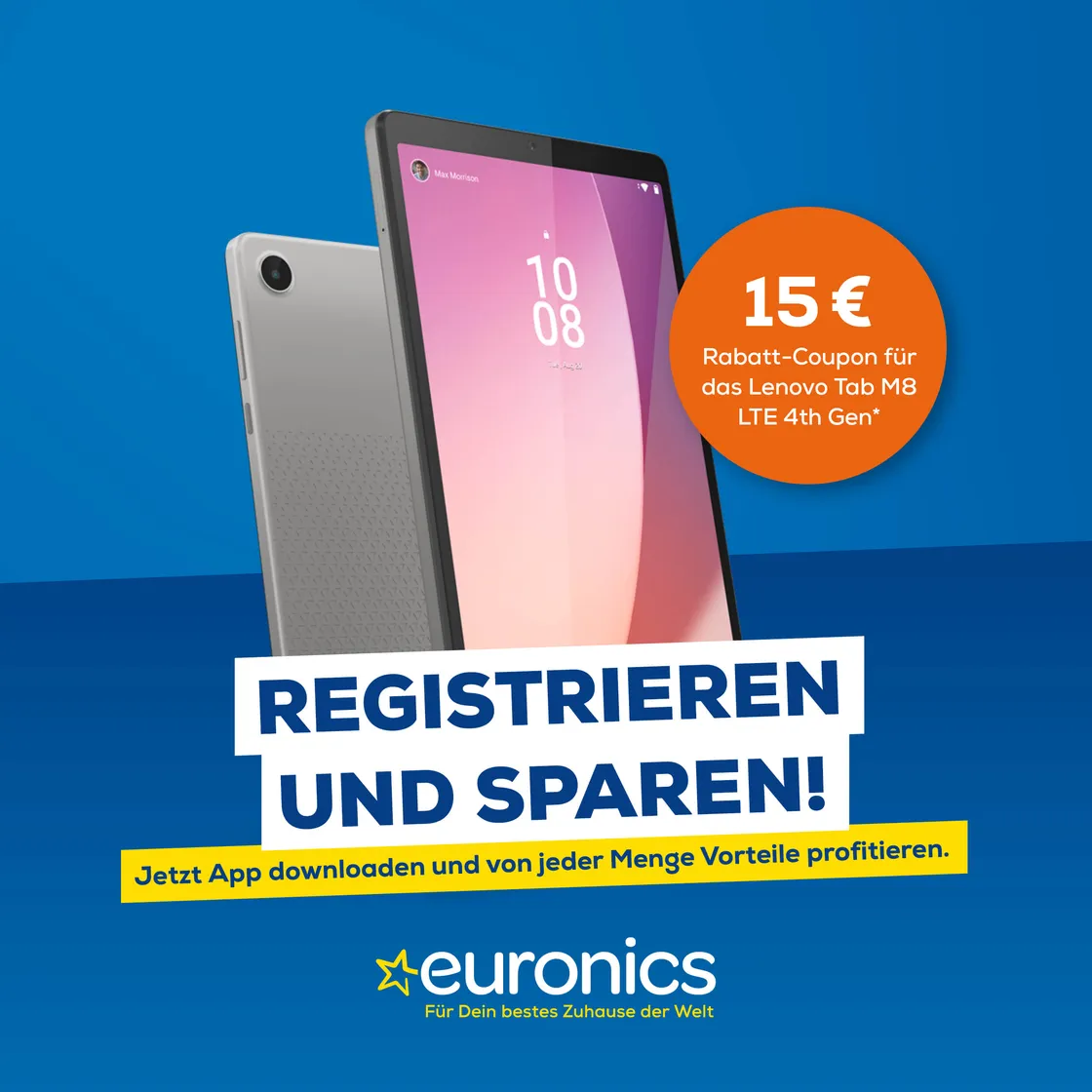 Lenovo Tab M8: 15 € Coupon in der Loyalty-App