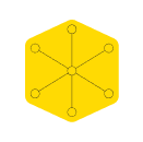 Gelbes Hexagon-Icon mit Netzwerk-Symbol, Kundenbindung steigern