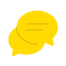Gelbes Chat-Icon: Kundenbindung steigern durch Dialog