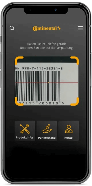 Continental Barcode‑Scanner auf Smartphone für Loyalty‑Programme