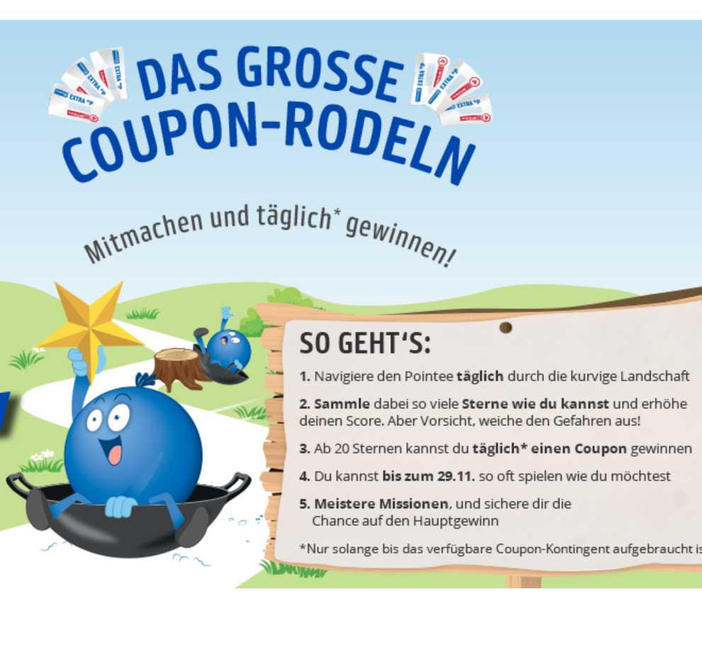 Coupon-Rodeln: Täglich Sterne sammeln und Gutscheine gewinnen