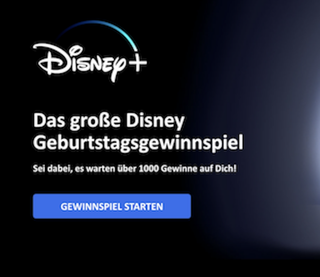Disney+ Geburtstags-Gewinnspiel: Über 1.000 Preise – Jetzt teilnehmen