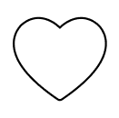 Minimalistisches Herz-Umriss-Icon, Vektor-Symbol