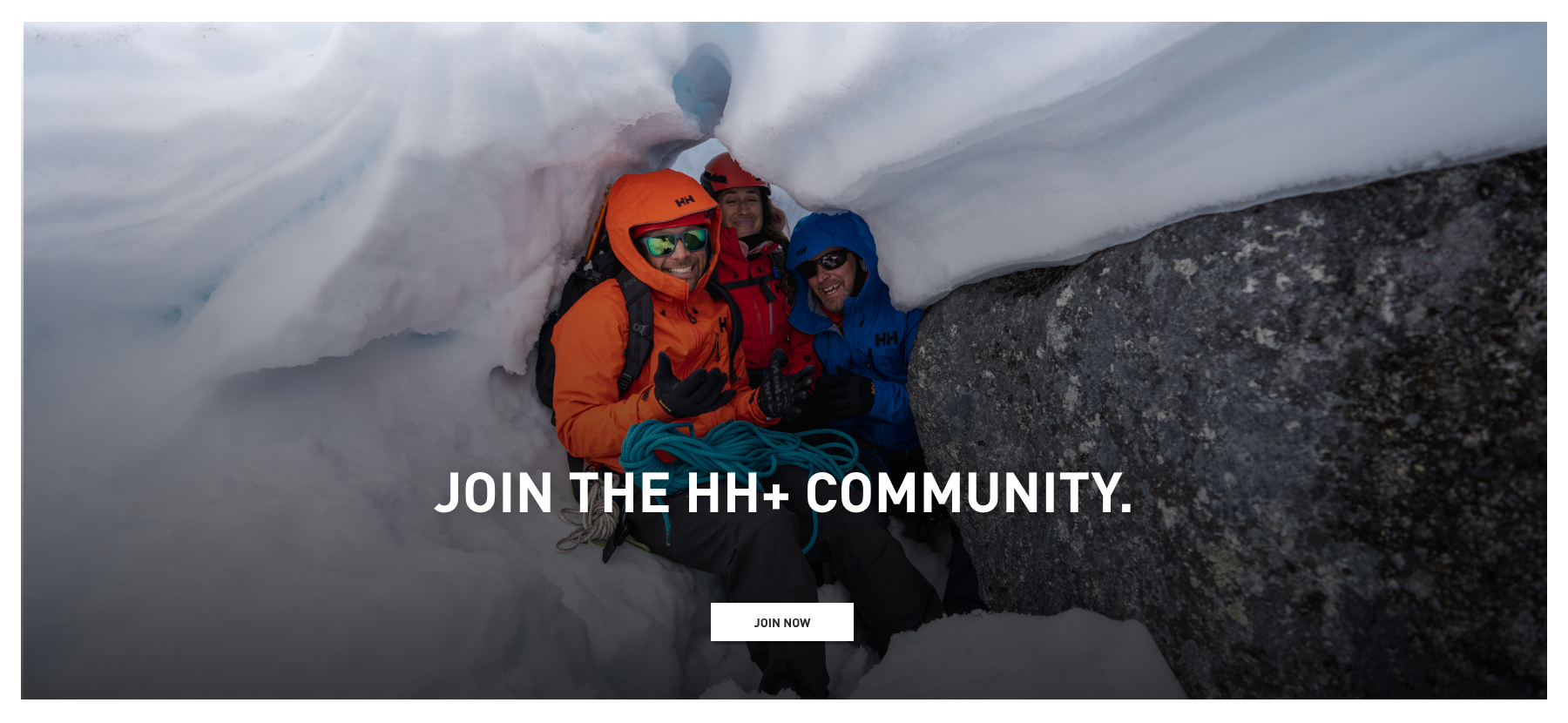 HH+ Community: Bergsteiger unter Schneekante — Abenteuer und Gemeinschaft