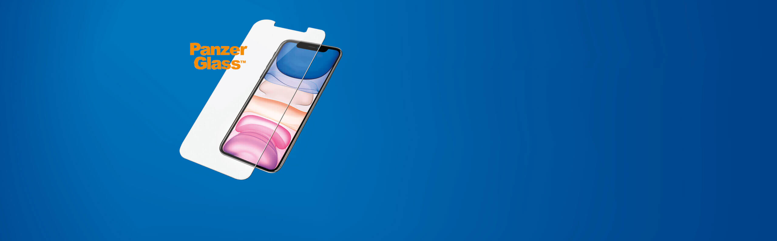 Erfolgreiche Loyalty-App auf Smartphone mit transparenter Schutzfolie, minimalistischem blauen Hintergrund