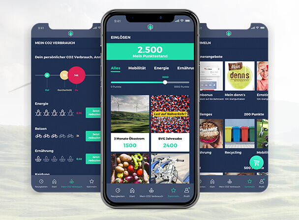 Modernes Smartphone Mobile-App-Dashboard-Mockup mit Kacheln, Diagrammen und Navigationsleiste