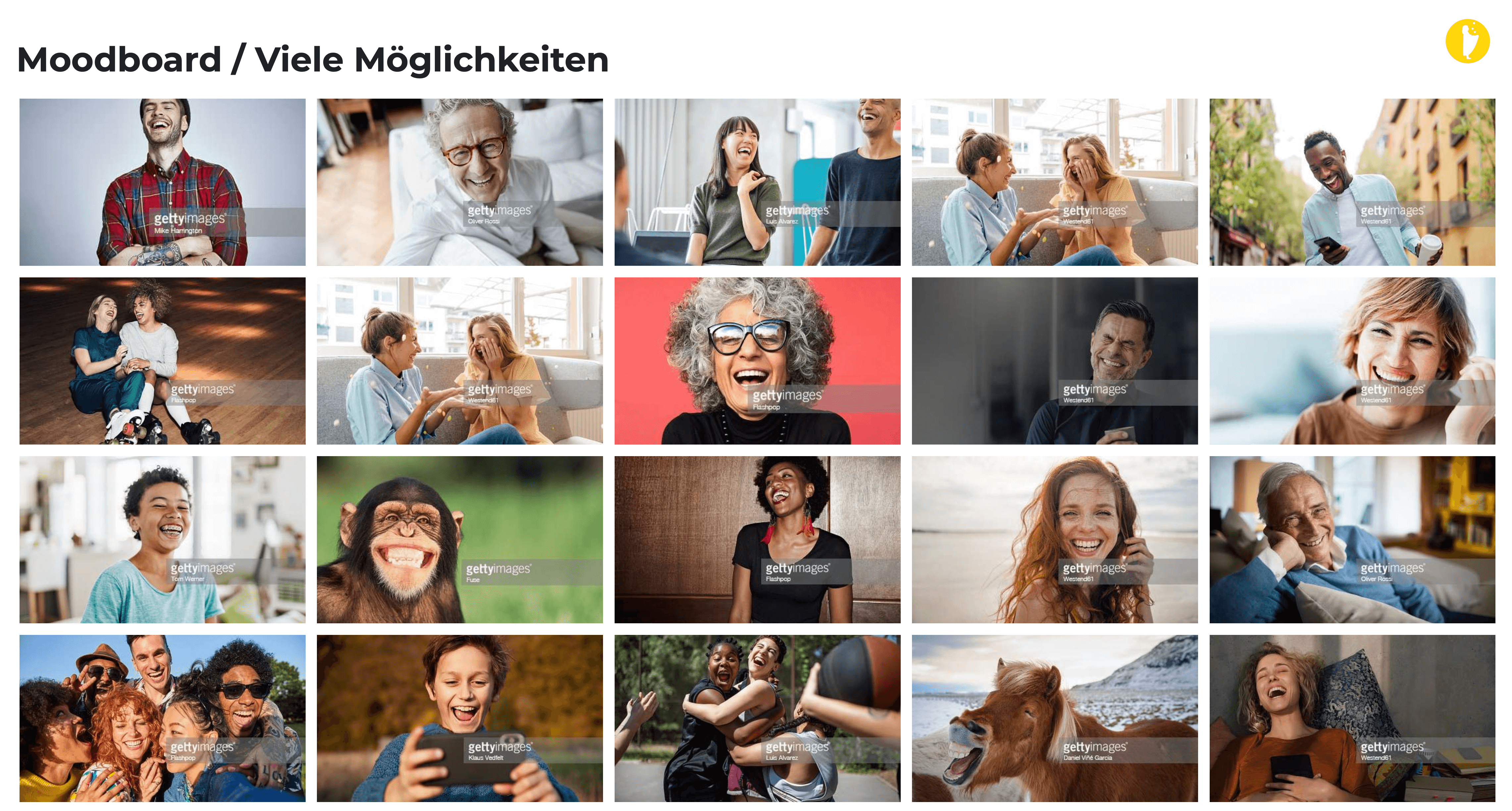 Moodboard für erfolgreiche Loyalty-App: warme, natürliche Lifestyle-Fotos mit Nähe und Vielfalt
