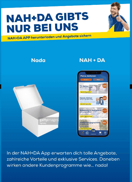 Erfolgreiche Loyalty-App NAH+DA mit Top-Angeboten und App-Download