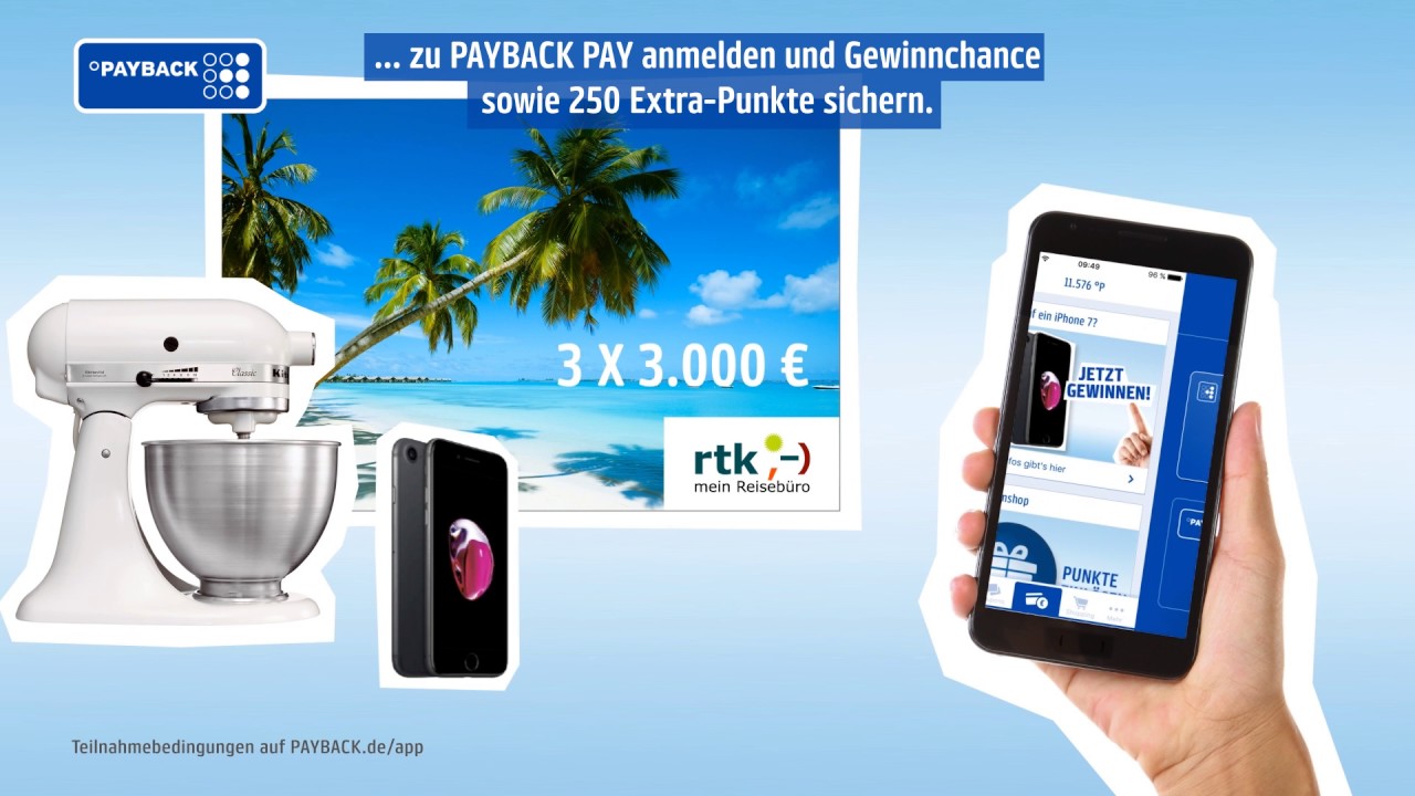 PAYBACK PAY anmelden per Smartphone – 250 Extra‑Punkte und 3×3.000€ gewinnen
