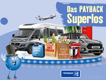 PAYBACK Superlos Gewinnspiel: Wohnmobil, Auto, Reisen und Einkaufsgutscheine
