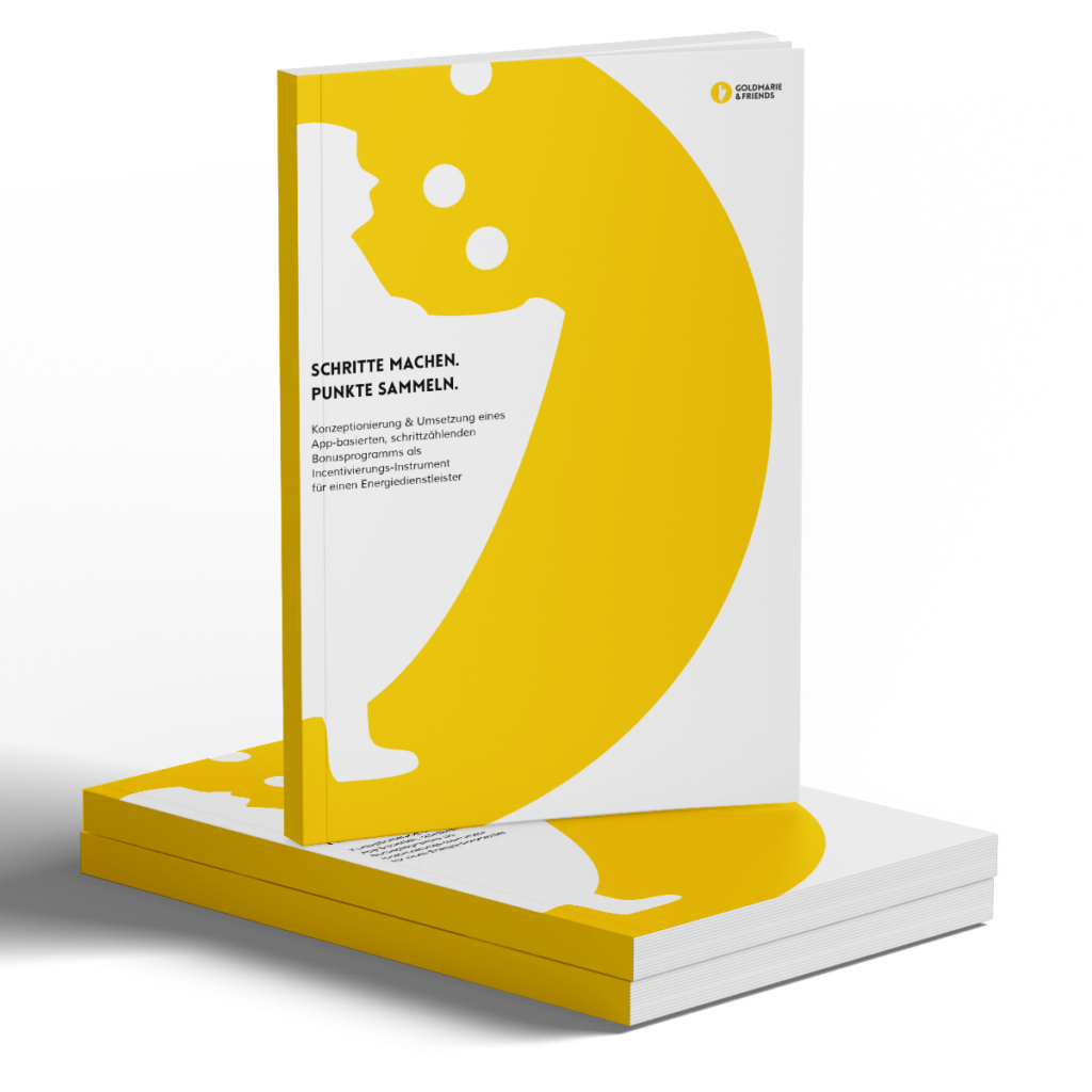 Mockup eines Buches über das Punkte sammeln bei Energis, mit ansprechendem Design und Illustrationen