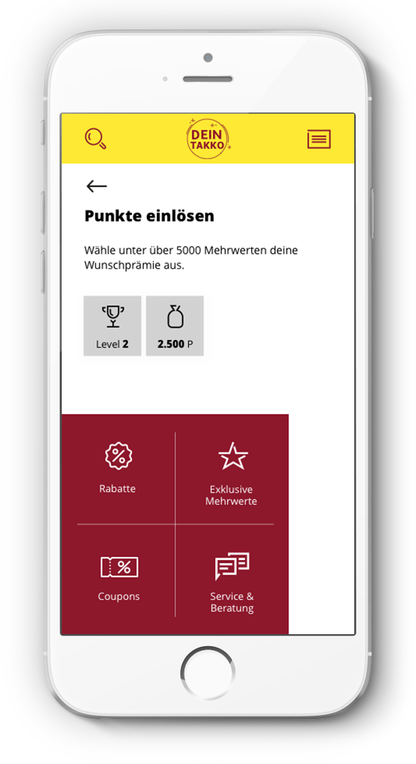 Punkte einlösen App für Rabatte, exklusive Prämien und Coupons