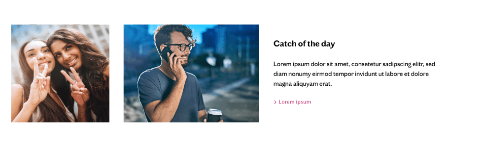 Porträtfoto und Momentaufnahme als Feature‑Modul mit Text‑Highlight