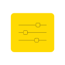 Gelbes Slider-Symbol: Kundenbindung steigern
